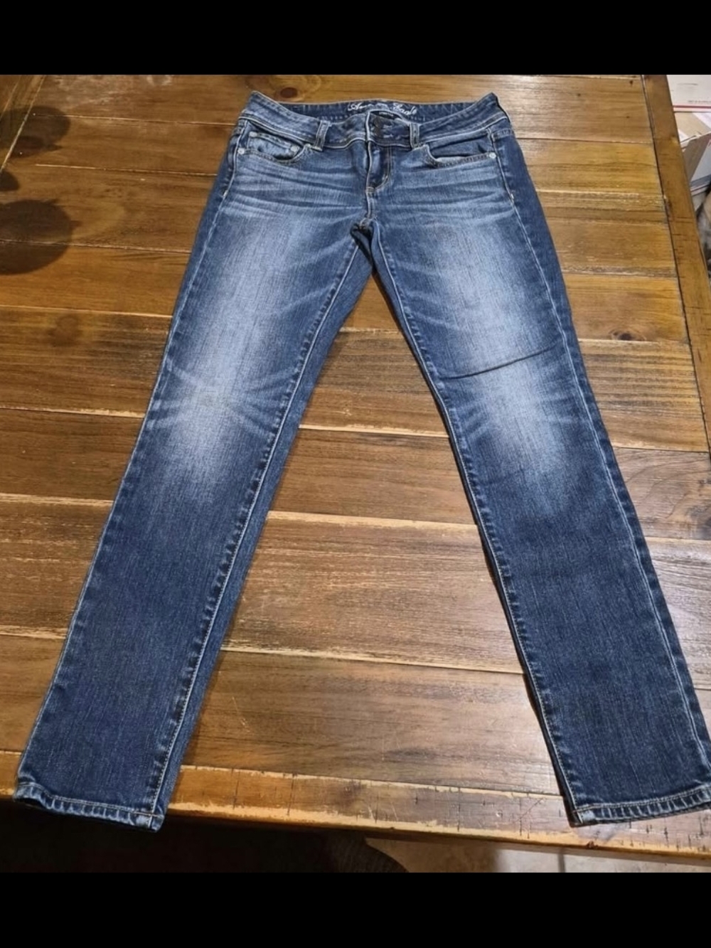 American Eagle Outfitters Women's Blue Flare/ Wide Leg Jeans